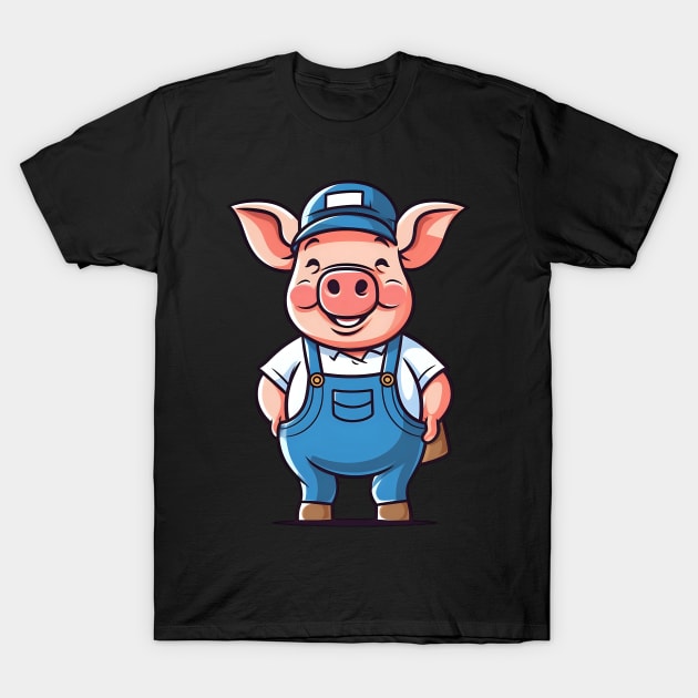 Pig Farmer Shirt | Pig As A Farmer T-Shirt by Gawkclothing